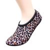 Slipper Socks for Womens Cozy Warm Indoor Boat Socks Non Slip, 5 Pairs Leopard