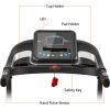 Compact Easy Folding Treadmill Motorized Running Jogging Machine with Audio Speakers and Incline Adjuster RT