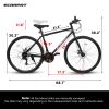 A27305 700c Ecarpat Road Bike, 21-Speed Disc Brakes,Carbon Steel Frame Bike ,Racing Bike City Commuting Road Bicycle for Men Women