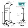 Power Tower Workout Dip Station Pull Up Bar, Height Adjustable Multi-Function Dip Stand for Home Gym Strength Training Fitness Equipment