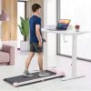 2 in 1 Under Desk Electric Treadmill 2.5HP, Remote Control, Display, Walking Jogging Running Machine Fitness Equipment for Home Gym Office